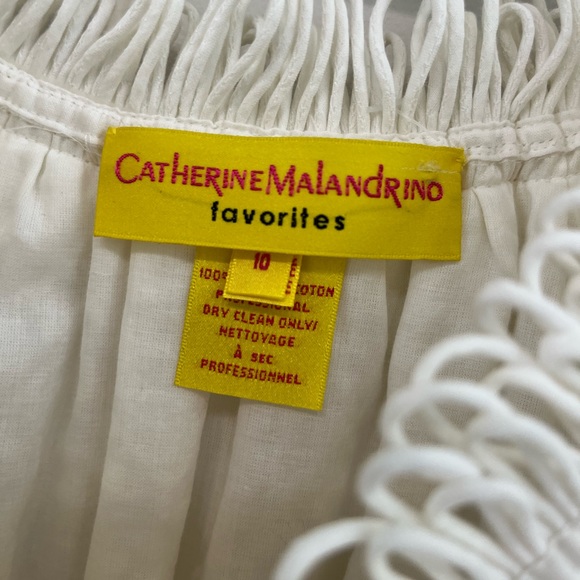 Catherine Malandrino Favorites embroidered White Tunic Eyelet and Loop Trim - Picture 3 of 7